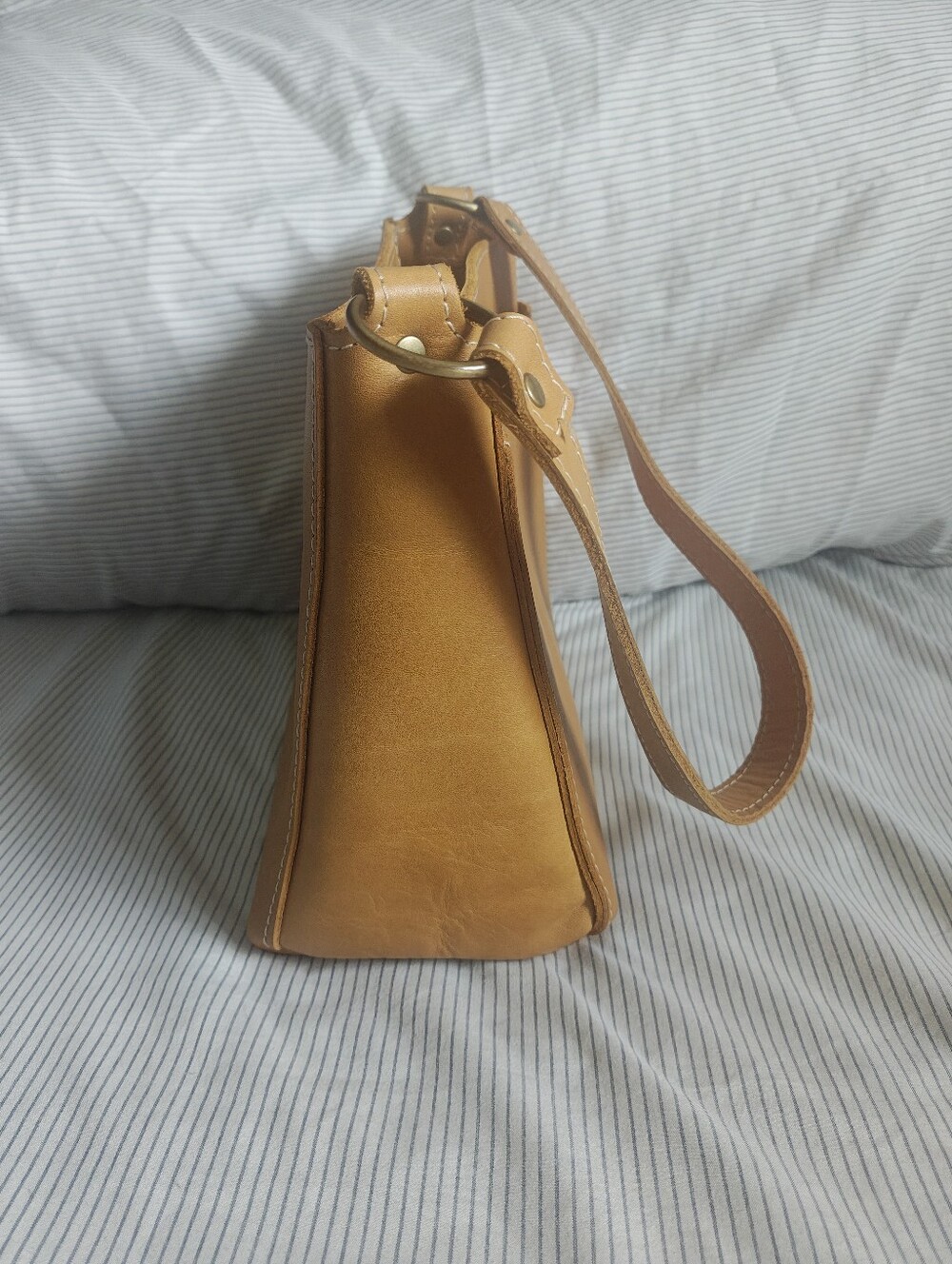 Portland Leather Goods Triangle Bag In Mango - Picture 4 of 8
